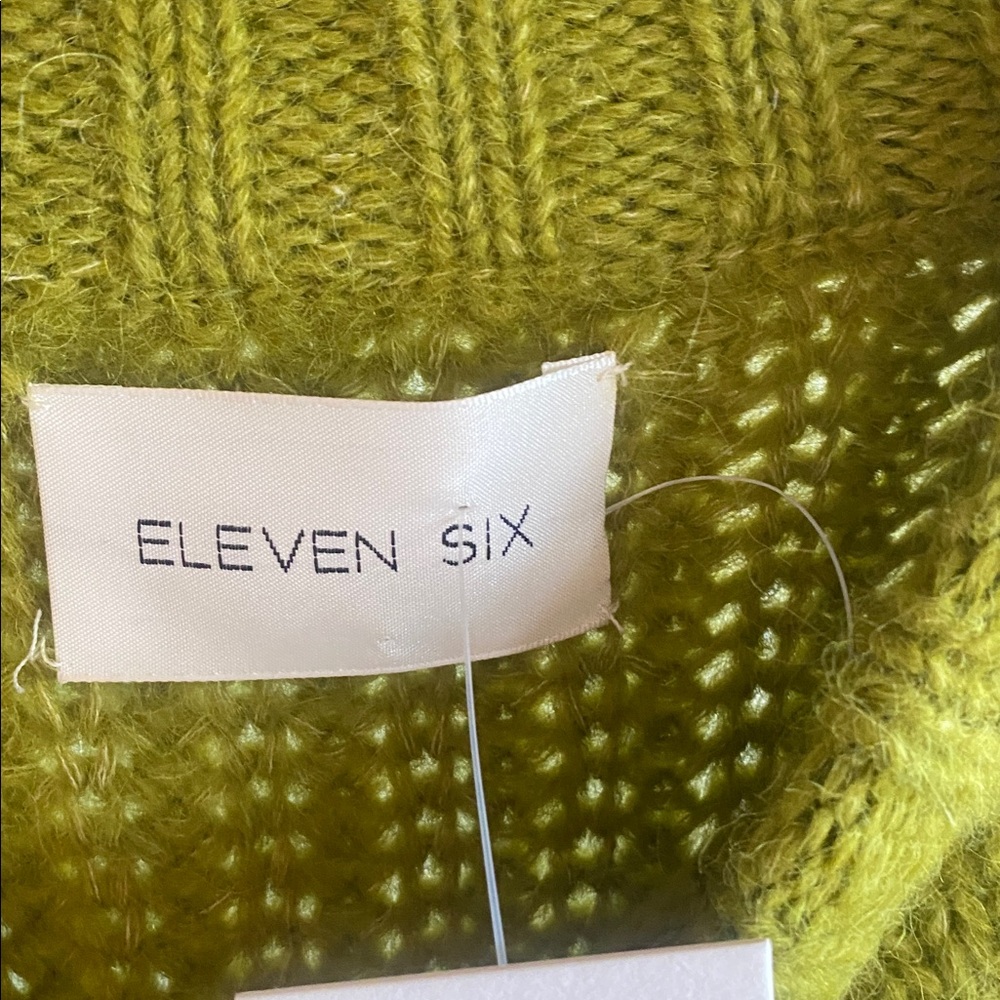 ELEVEN SIX NWT MONICA Alpaca Blend Pullover Sweater in Citrine - Picture 11 of 17